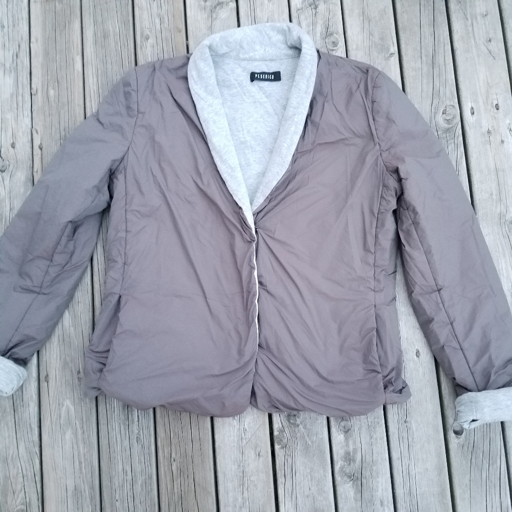 Peserico lined insulated blazer jacket Brown and gray EU Size 42